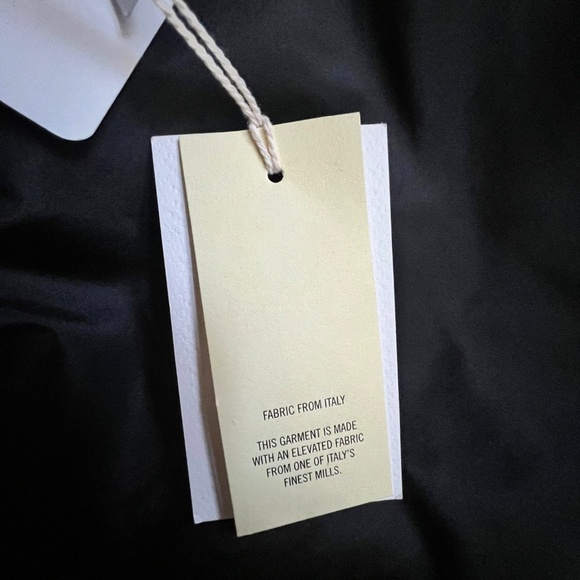 Aritzia Wilfred Sedona Black Taffeta Ruffle Midi Dress Puff Sleeves Size M NWT - Picture 7 of 10